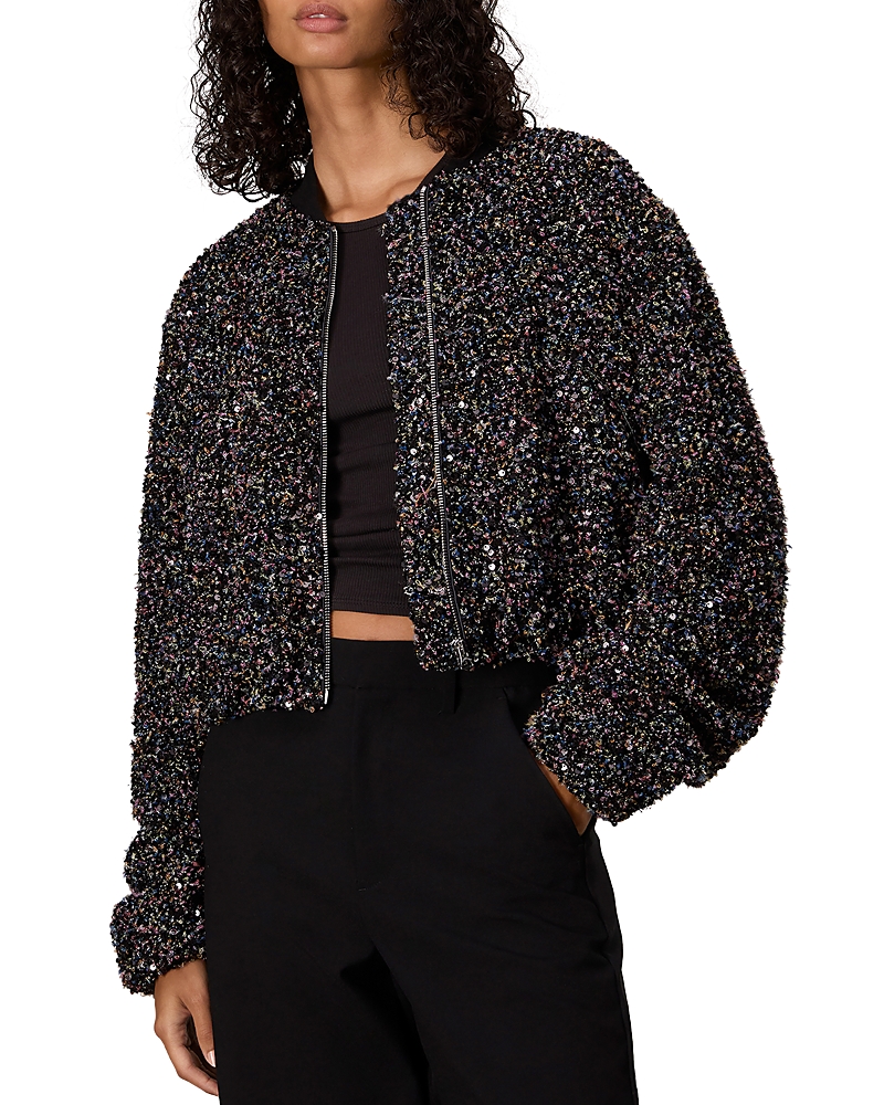 Rag & Bone Samira Sequined Bomber Jacket In Multicolor