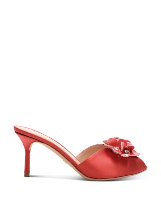 Women's Satin Bouquet Embellished Mules