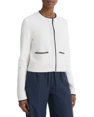 Vince - Contrast Tipped Snap Front Cardigan