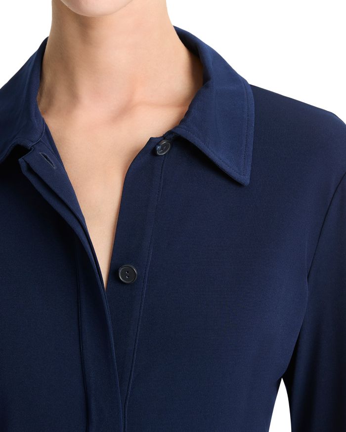 Long Sleeve Polo Collar Dress