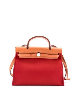 Pre-Owned Hermes - 31 Herbag Zip Leather and Toile