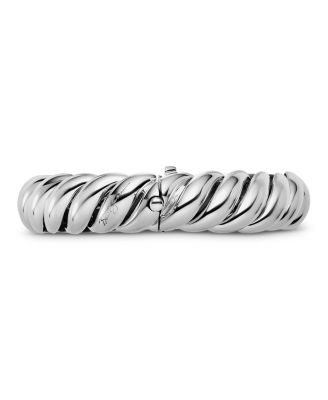 Sterling Silver Sculpted Cable Link Bracelet