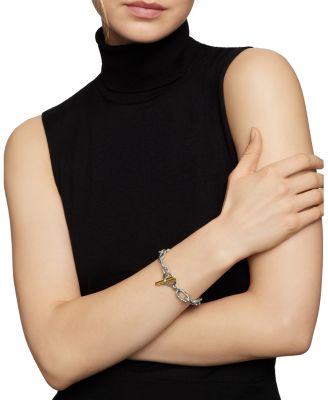 18K Yellow Gold & Sterling Silver DY Madison&reg; Toggle Chain Link Bracelet, 11mm