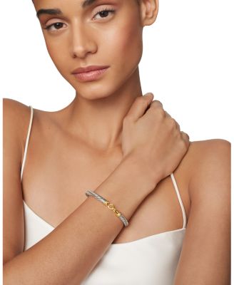 Cable Buckle Bracelet with Gold