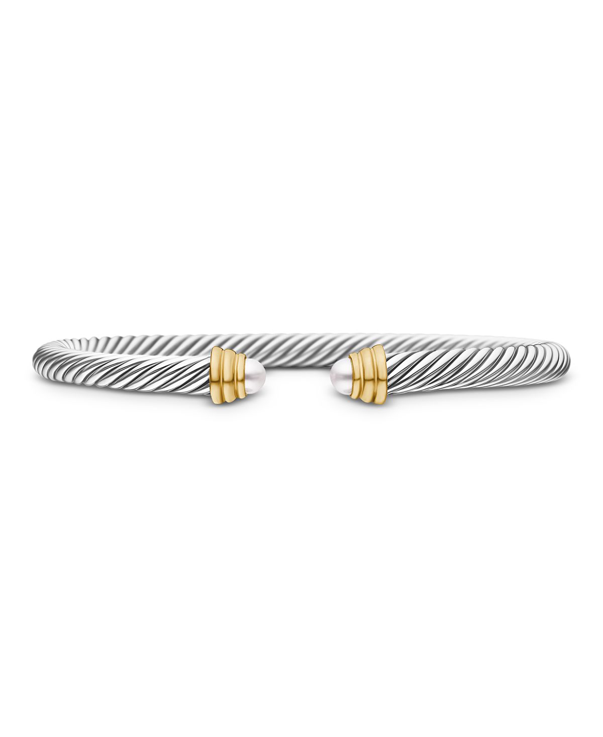 David Yurman Cable Classics Bracelet with Cultured Freshwater Pearls and Diamonds, 5mm