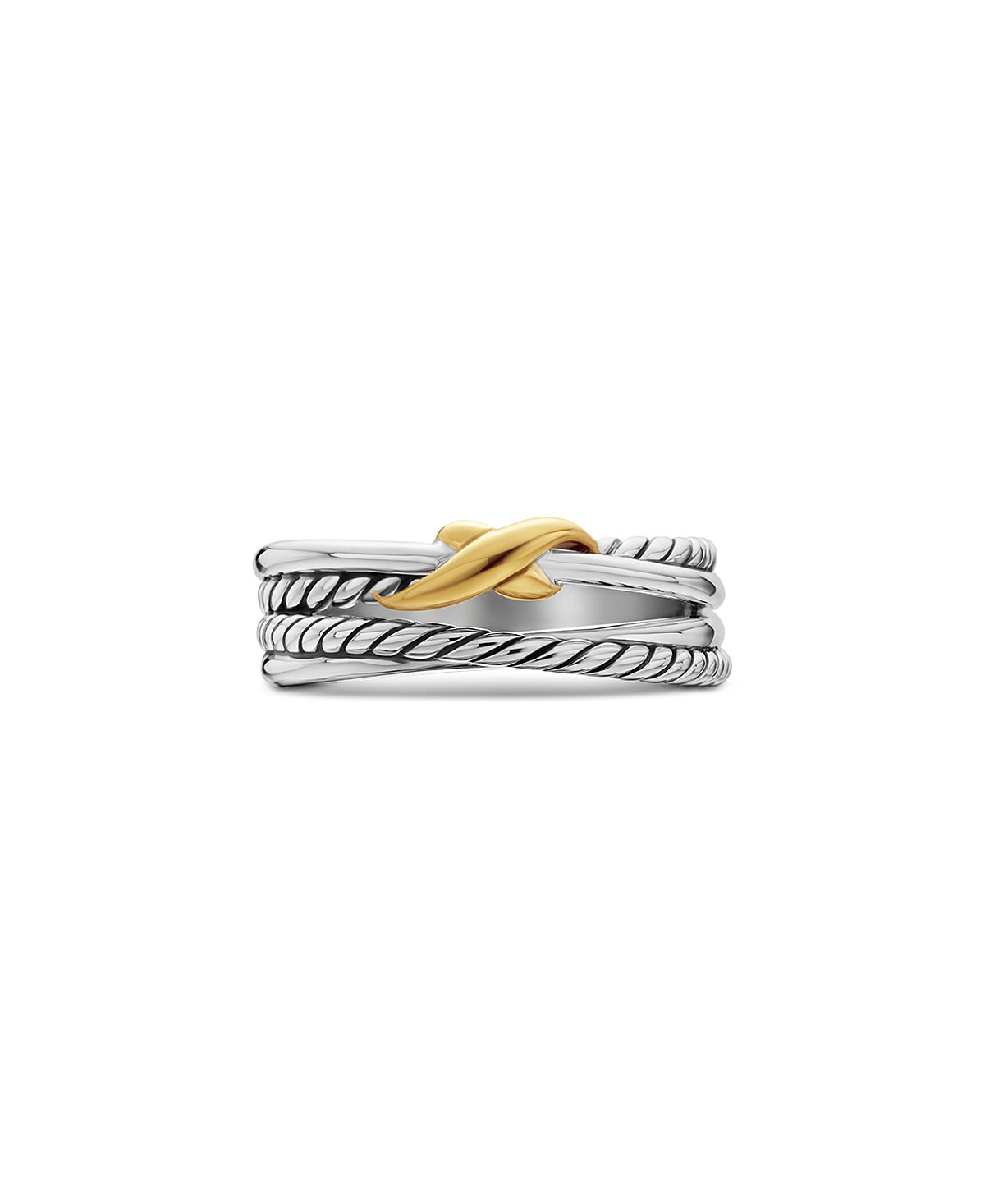 David Yurman X Crossover Ring with 18K Gold