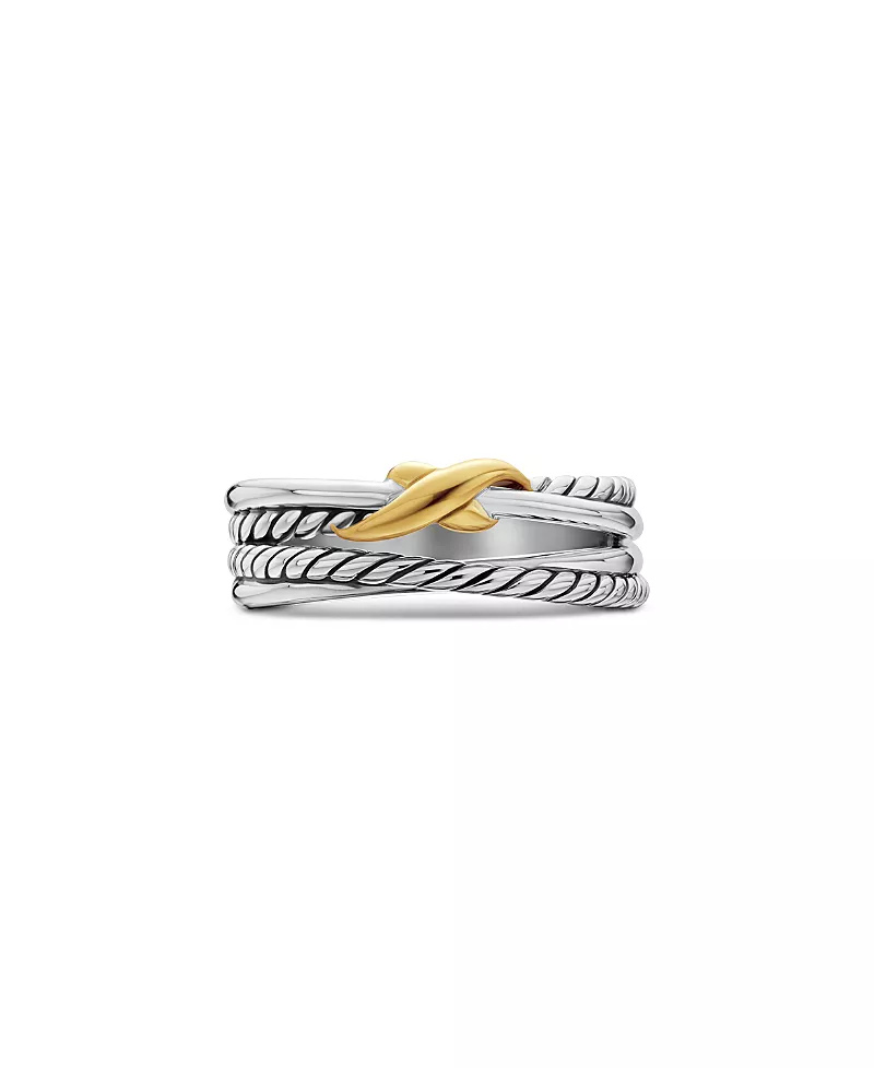 David Yurman X Crossover Ring with 18K Gold