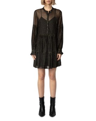 Randy Mousseline Sparle Noir Dress