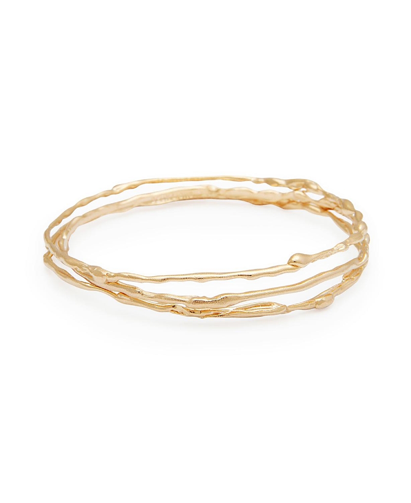 Deux Lions Jewelry Terra Bangle Set in Gold Plated Sterling Silver