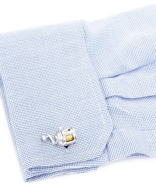 Two Tone Fishing Reel Cufflinks