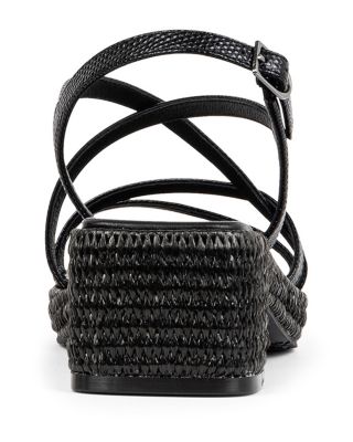 Women's Slip On Strappy Espadrille High Heel Sandals