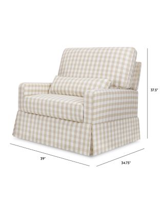 Crawford Pillowback Chair and a Half Comfort Swivel Glider