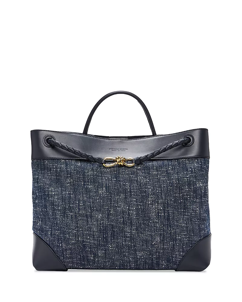 Bottega Veneta Large Andiamo Denim Top Handle Bag