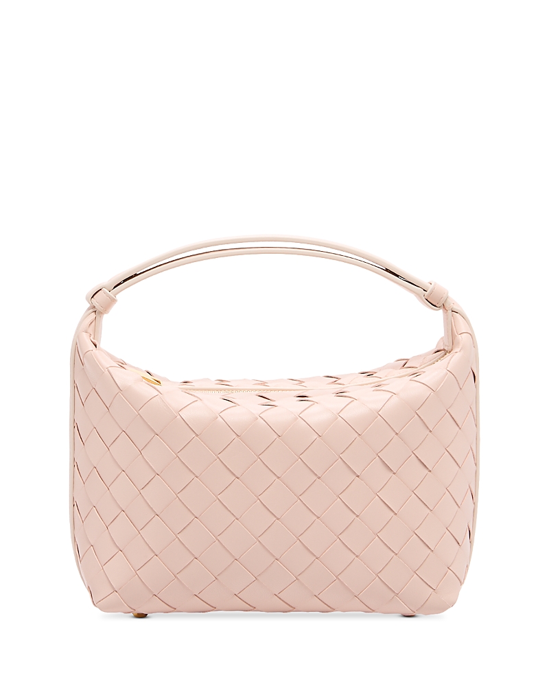 Bottega Veneta Wallace Intrecciato Leather Shoulder Bag In Cameo/gold