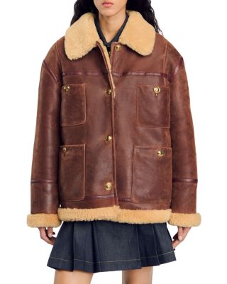 Sandro - Chicago Leather and Shearling Jacket