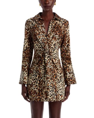 mens denim dress suits Wildly Free Leopard Denim Mini Dress | Wild Dove Boutique main image 1