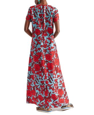 Swing Dress in Lilium Turchese Red