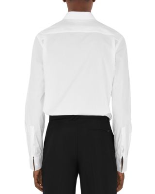 Sherfield Cotton Stretch Equestrian Knight Embroidered Check Trimmed Slim Fit Button Down Shirt