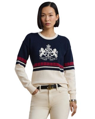 Ralph Lauren - Embroidered Crest Cotton Sweater