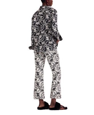 The Cropped Flare Jean Aperol White/Black