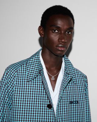 Sterling Silver GG Marmont Double G Pendant Necklace, 21.6&amp;quot;