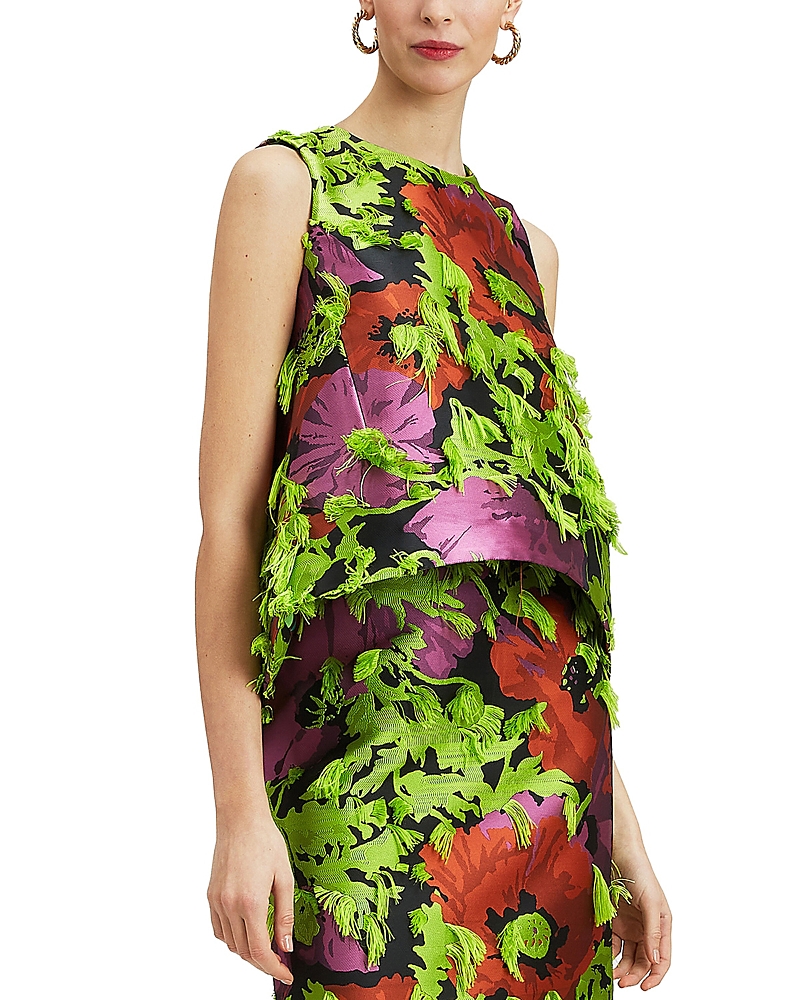 La Doublej La Scala Top Wonderland Fil Coupe Multicolor In Wonderland Fil Coupe Multicolor