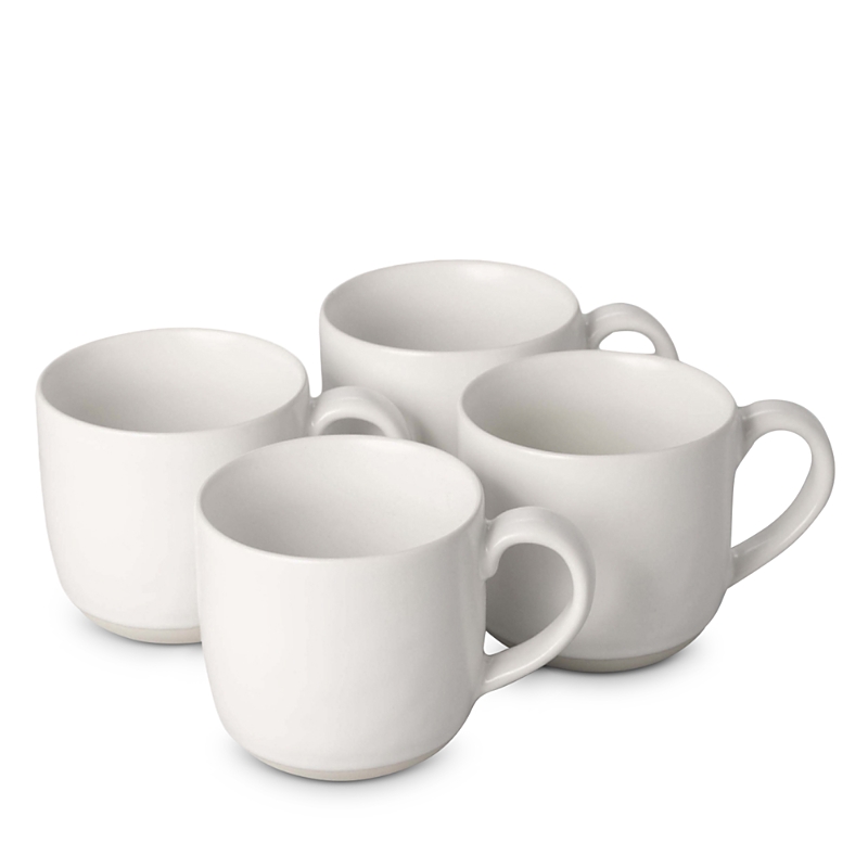 Fable Mugs, Set Of 4 In Cloud White