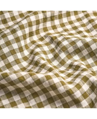 Gingham Linen Pillowcase Pair, Standard
