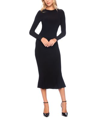 Long Sleeve Trumpet Midi Dress