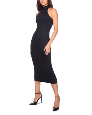 Mock Neck Midi Dress