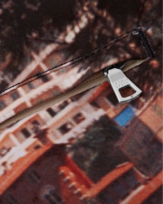 Bulldog Photo Print Quick Dry Tailored Fit Swim Trunks