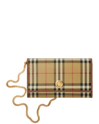 Burberry - Check Chain Strap Wallet