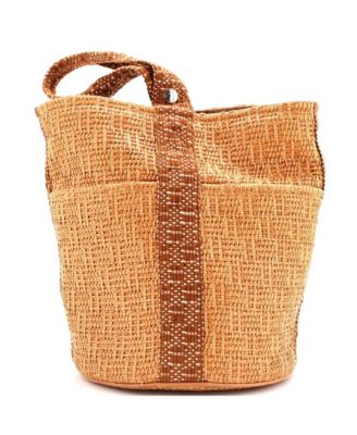 Pre-Owned Hermes Mm Saxo Handbag Woven Straw