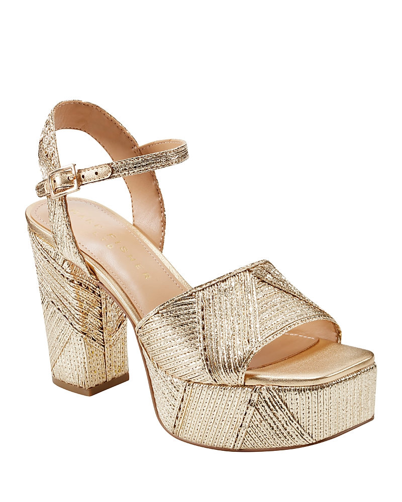 Marc Fisher Ltd Calyn Ankle Strap Platform Sandal In Animal Print