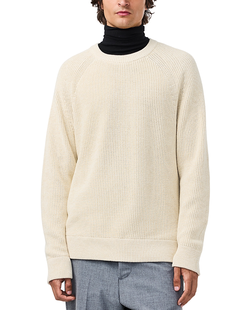 Nn07 Jacobo 6470 Cotton Regular Fit Crewneck Sweater In Ivory