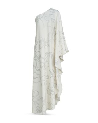 Nevean Floral Crepe Caftan Dress