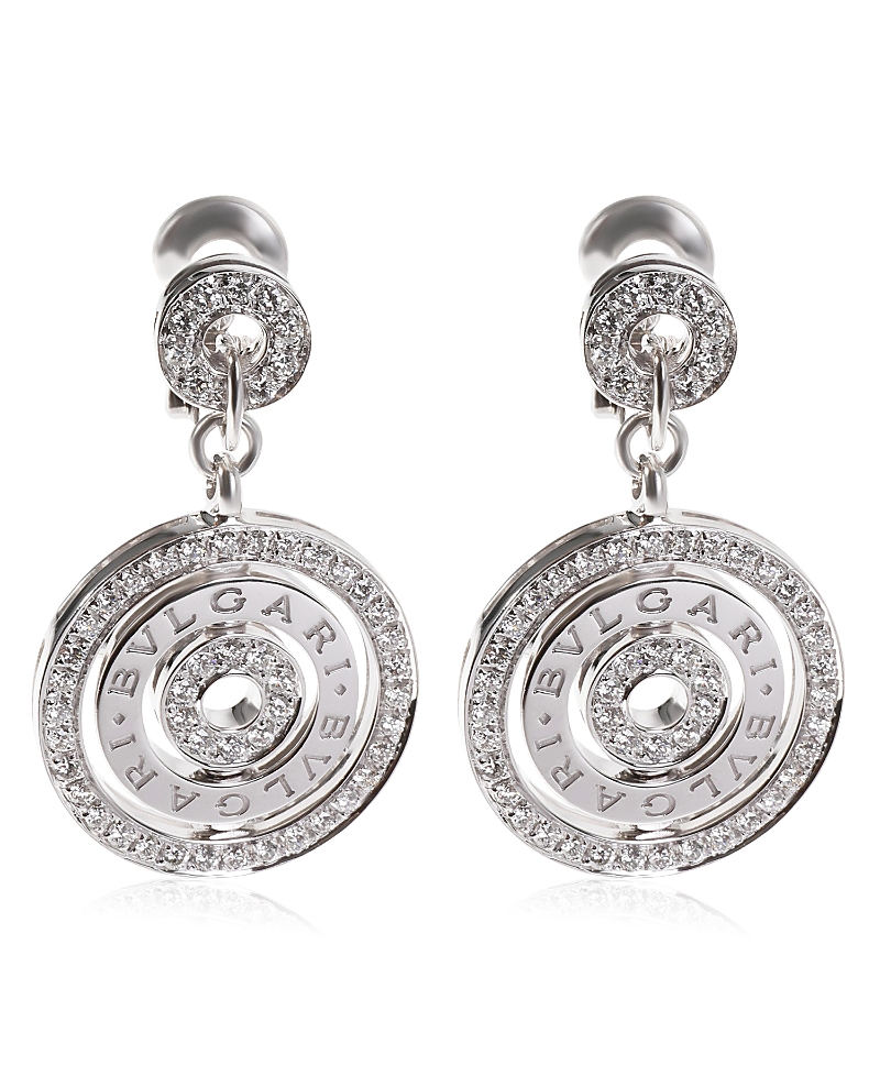 Pre-owned Pre-owned Bvlgari Bvlgari Astrale 18k White Gold Earrings