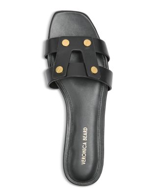 Women&#39;s Via Leather Slide Sandals