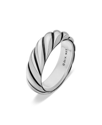 Sterling Silver Sculpted Cable Band Ring