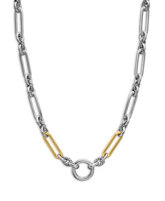 David Yurman 18K Gold & Sterling Silver Lexington Chain Link Necklace, 18