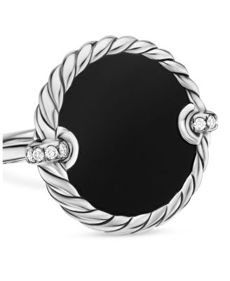  David Yurman Sterling Silver DY Elements&reg; Stone and Diamond Ring