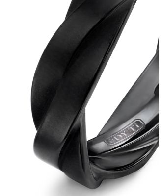 Men's DY Helios Band Ring in Black Titanium, 6mm