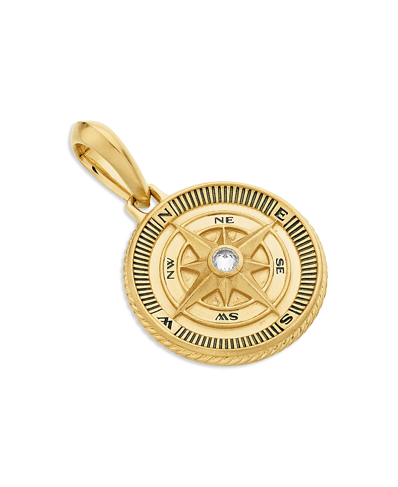 David Yurman 18K Yellow Gold Maritime Compass Amulet with Diamond