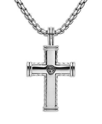 Men's Chevron Cross with Black Diamonds