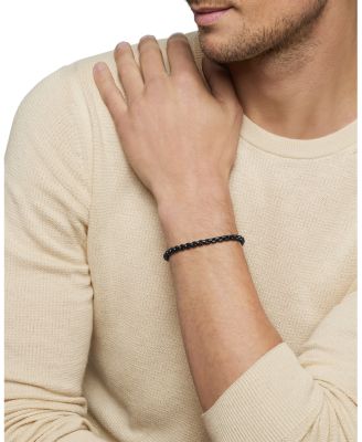 Men's Box Chain Bracelet in Darkened Stainless Steel, 5mm