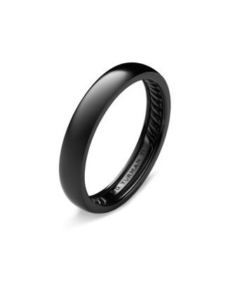 Men's Black Titanium 4mm Classic Band 