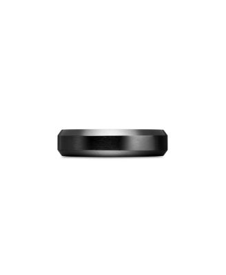 David Yurman - Men's Black Titanium Beveled Band Ring