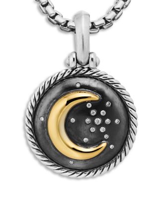 Cable Collectibles Moon and Star Amulet with Diamonds and 18K Gold