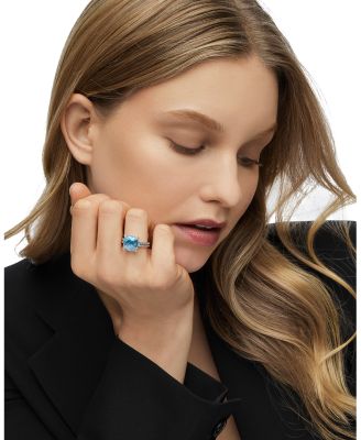 Ch&acirc;telaine&reg; Ring with Blue Topaz and Diamonds