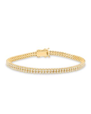 Bloomingdale's Fine Collection - Diamond Double Row Crown Bracelet in 14K Yellow Gold, 2.00 ct. t.w.
